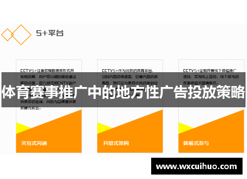 体育赛事推广中的地方性广告投放策略